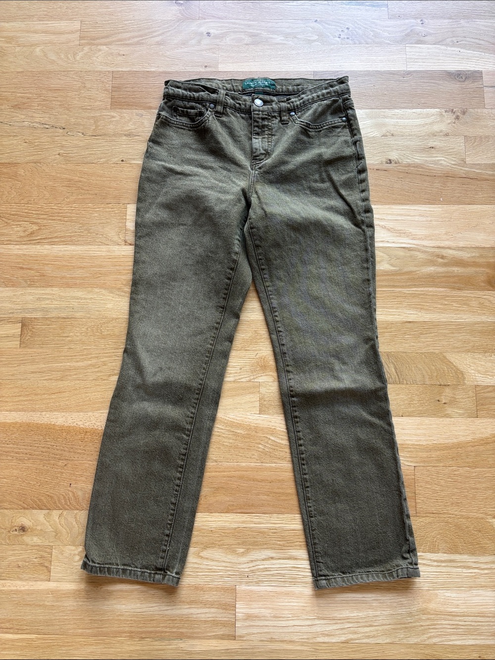 LRL Lauren Jeans Co Ralph Lauren Petites Greenish Jeans/Denim Size 4P